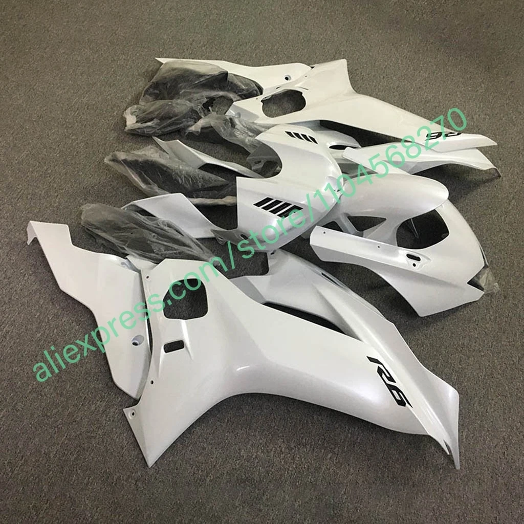 For YAMAHA YZF-R6 2017-2023 Pearl White Fairing Kit YZF R6 17-23 Aftermarket Color-Matched Motorcycle Panels Fairings