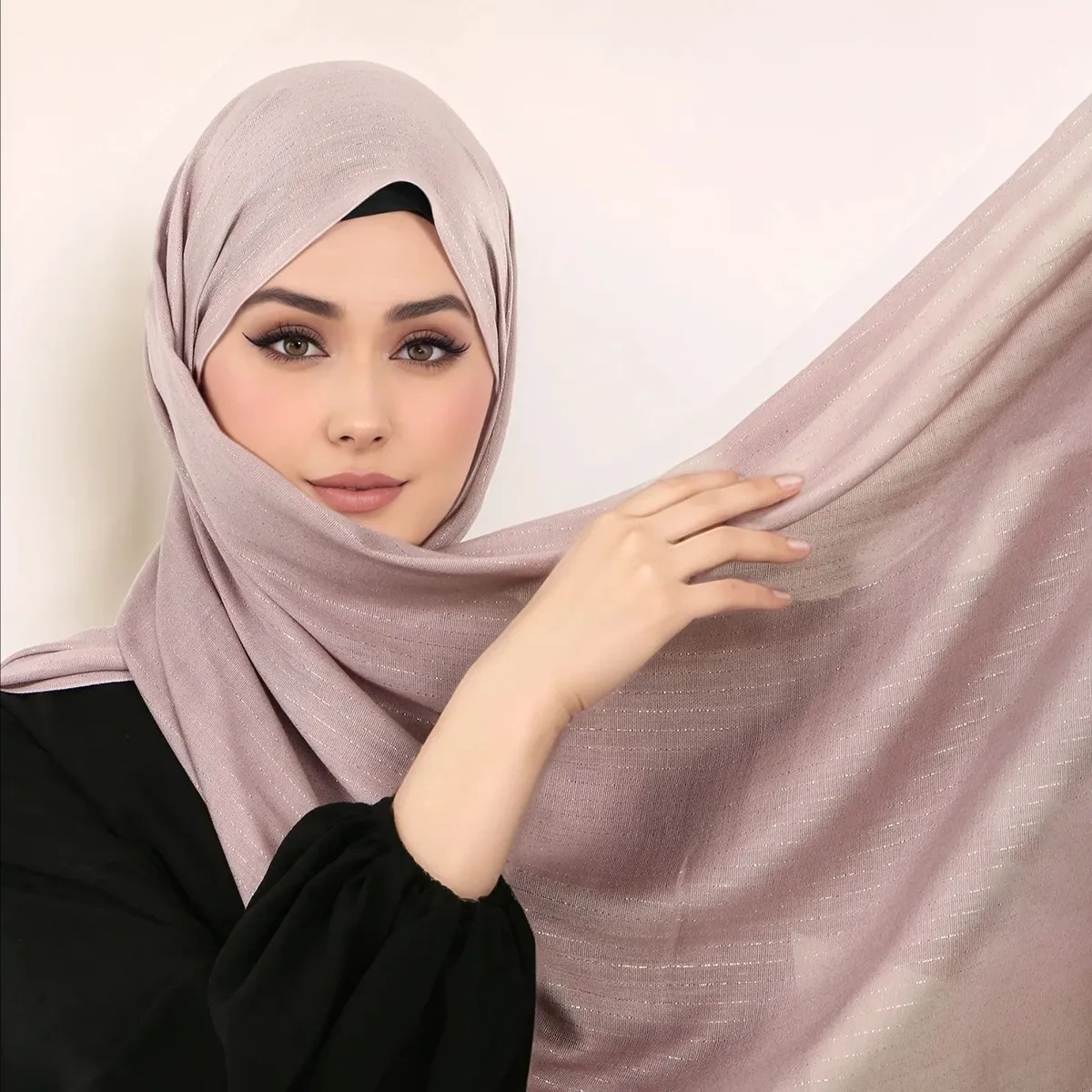 

Новый мерцающий длинный шарф, платок, мусульманские женские шарфы, хиджаб, шали с бахромой, банданы, повязка на голову, Bufanda, платок, Turbante Mujer