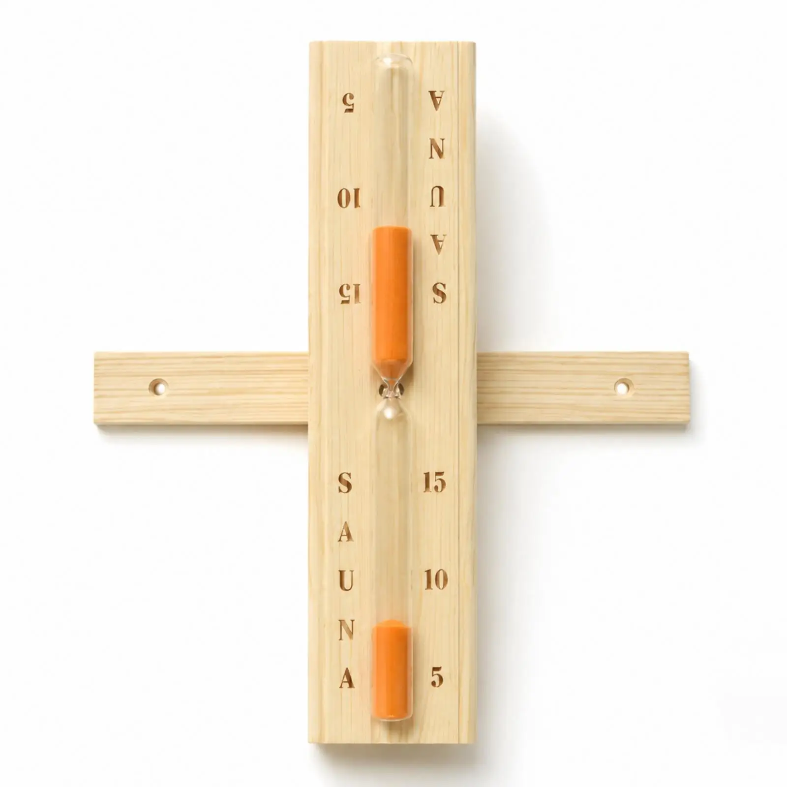 Rotatable Sauna Clock Timer 15 Min Sand Timer for Sauna Steam Room Use Heat Resistant Glass Pine Wood