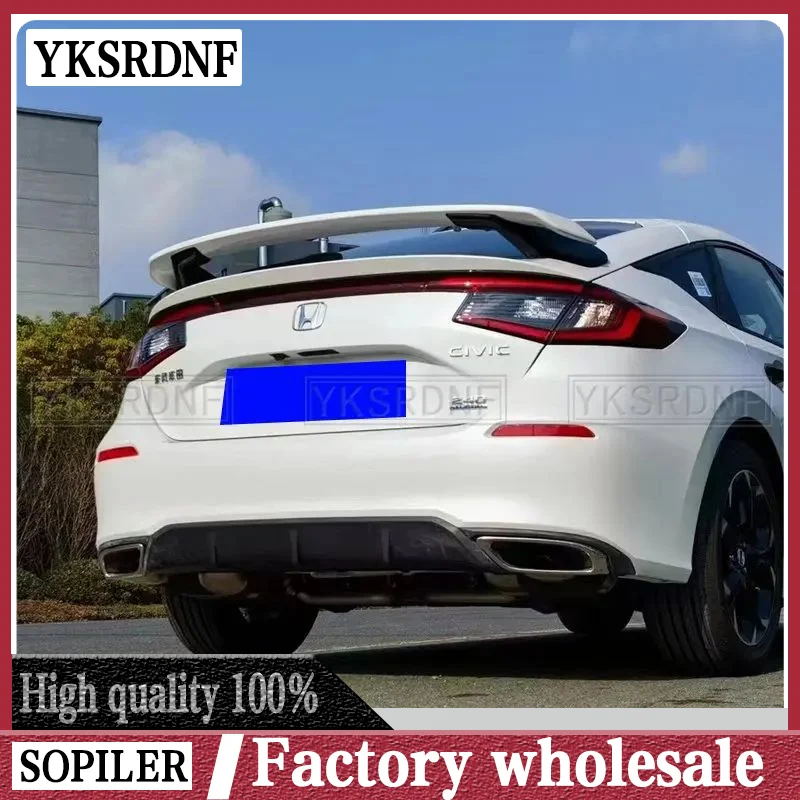 For Honda Civic Hatchback Type-R Style 2022 2023 Car Trunk Spoiler ABS Auto Rear Trunk Wing Accessories Spoiler