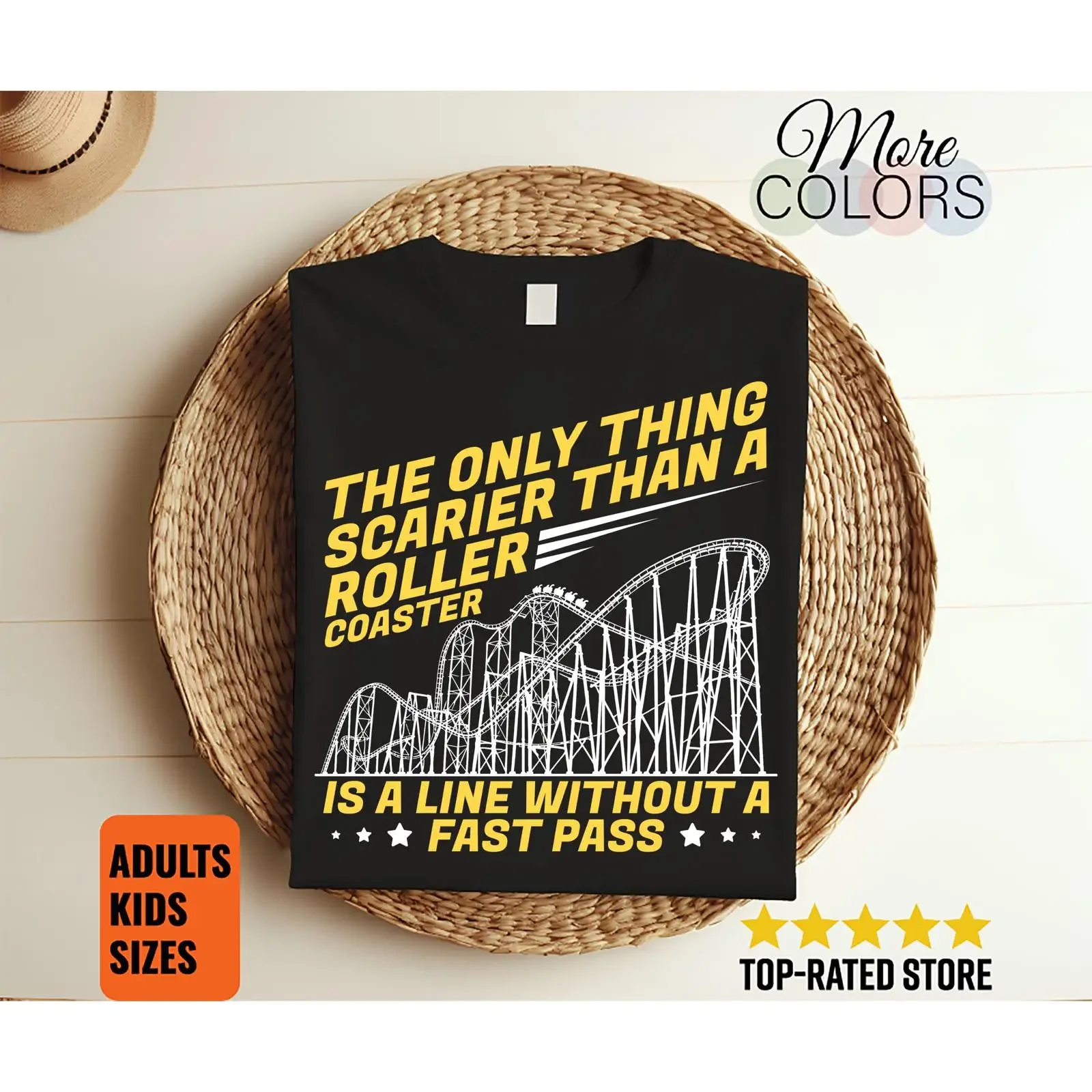 Funny Roller Coaster Fast Pass Humor T Shirt Amusement Park Thrill Seeker Theme Ride Vacation For Adults Kids vintage Washed