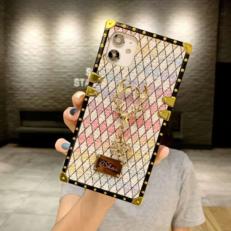 

Luxury Glitter Christmas Deer Bumper Phone Case For Xiaomi Redmi Note7 7A 6A Mi 12 11 Lite 10T M3 F3 F2 Pro Shockproof Back Case