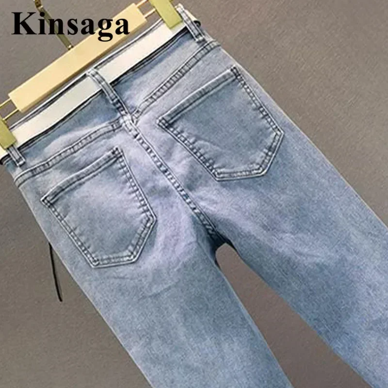 Indie Ästhetischen Fit Micro Ausgestelltes Jeans Frauen Elegante Verzierte Strass Silt Flare Demin Hosen Chic Split Gestaltung Glocke Böden