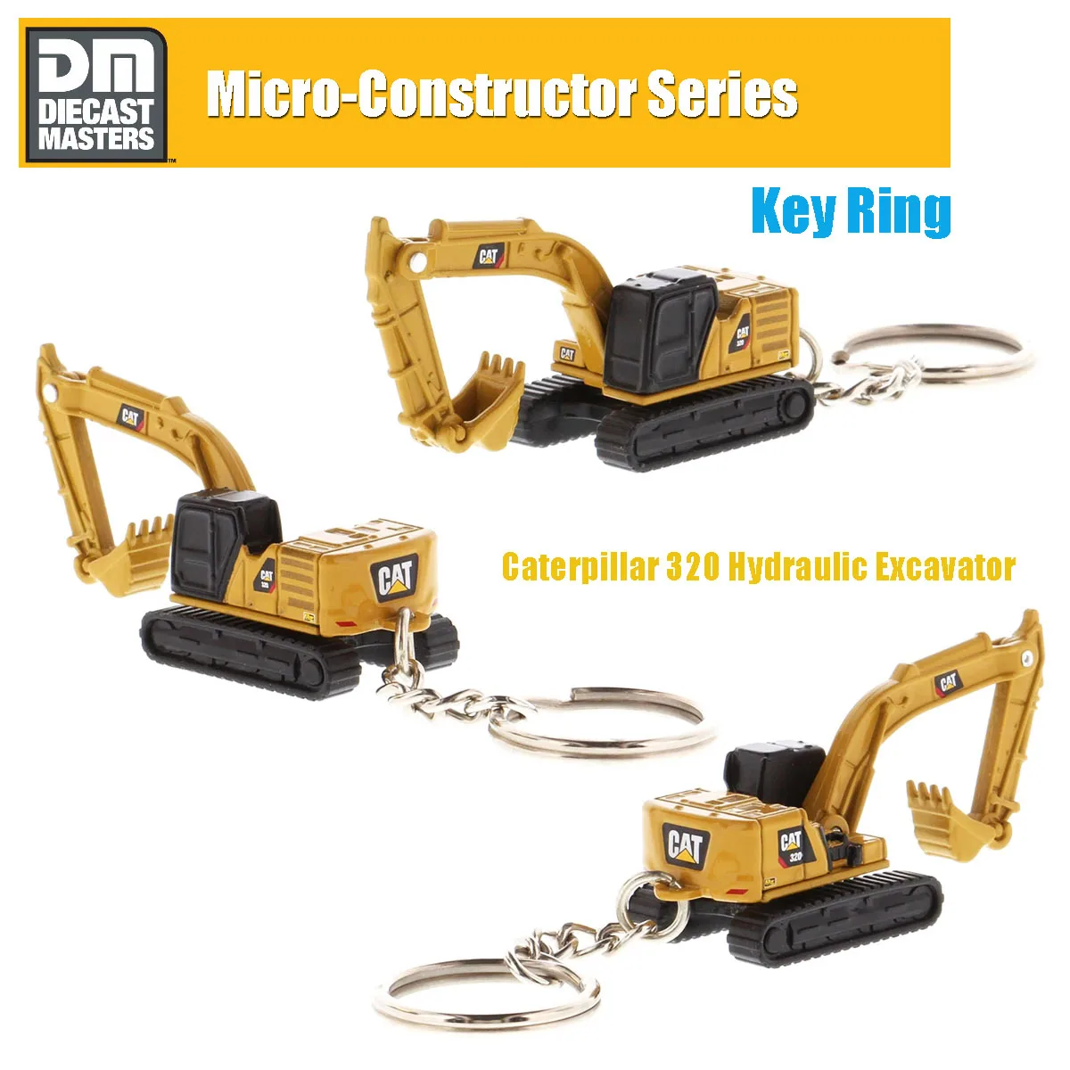 Nuevo llavero de gato Mini Constructor Tractor Dozer Turck llavero modelo fundido a presión para regalo de colección