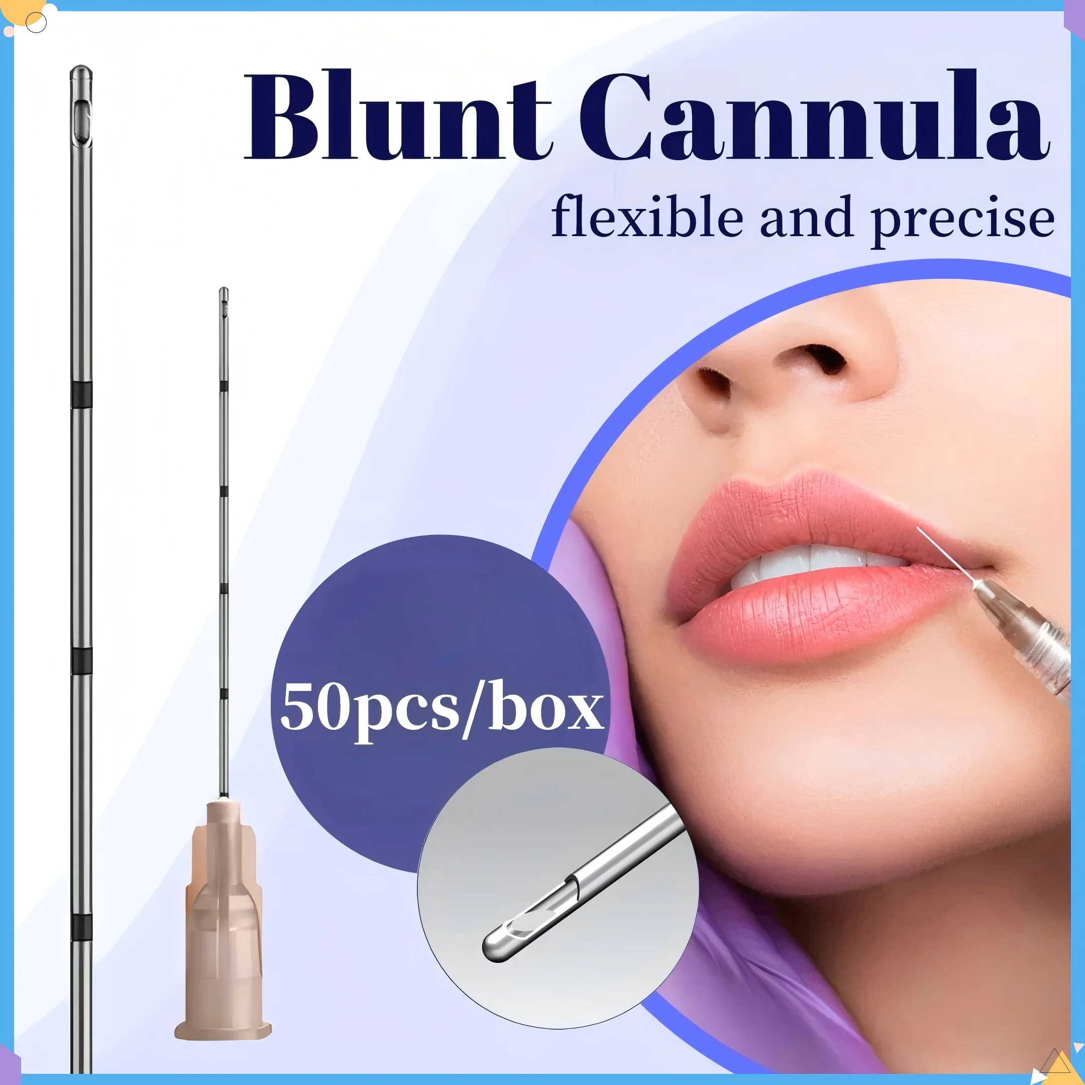 Factory disposable  14g 18G 25G 27G 18G 30G 50mm 70mm Blunt Tips cannula micro Blunt Fine Canula beauty tool parts fillers