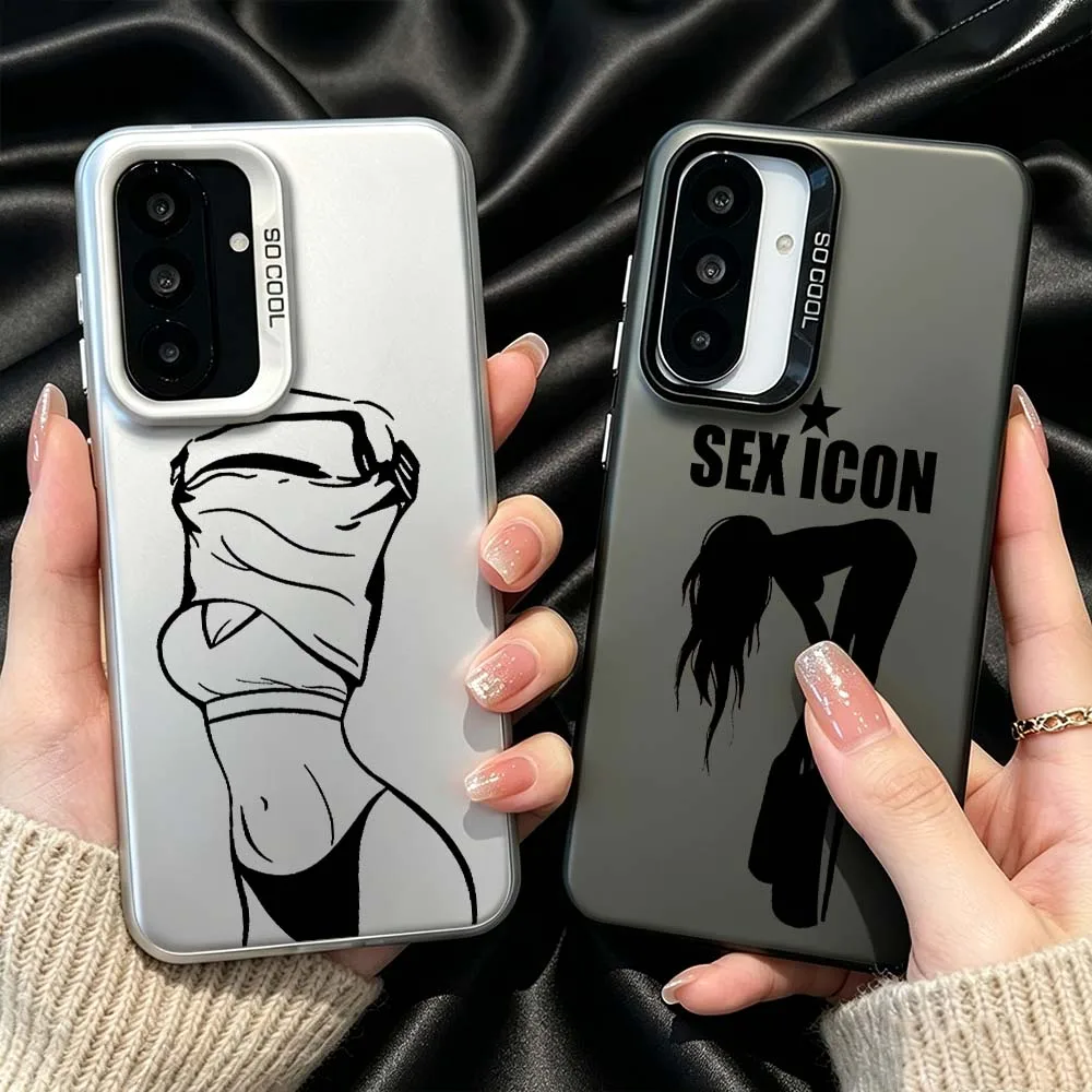 Female Body Patten Phone Case For Samsung Galaxy Note 20 A73 A72 A71 A56 A55 A54 A53 A52 A51 A50 A36 A35 A33 A32 A34 A31