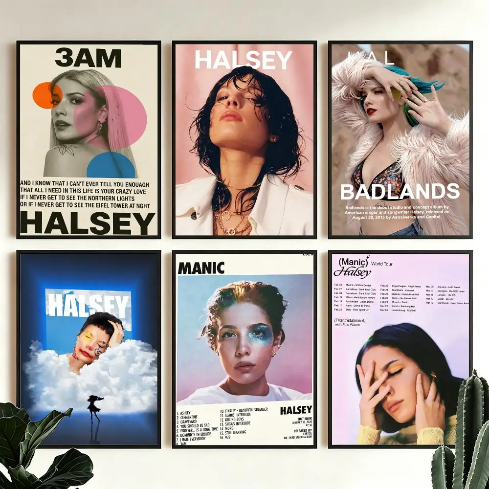 music Halsey Poster Poster HD Printing Modern Minimalist Style for Home Decor for Bedrooms Home home office Gift