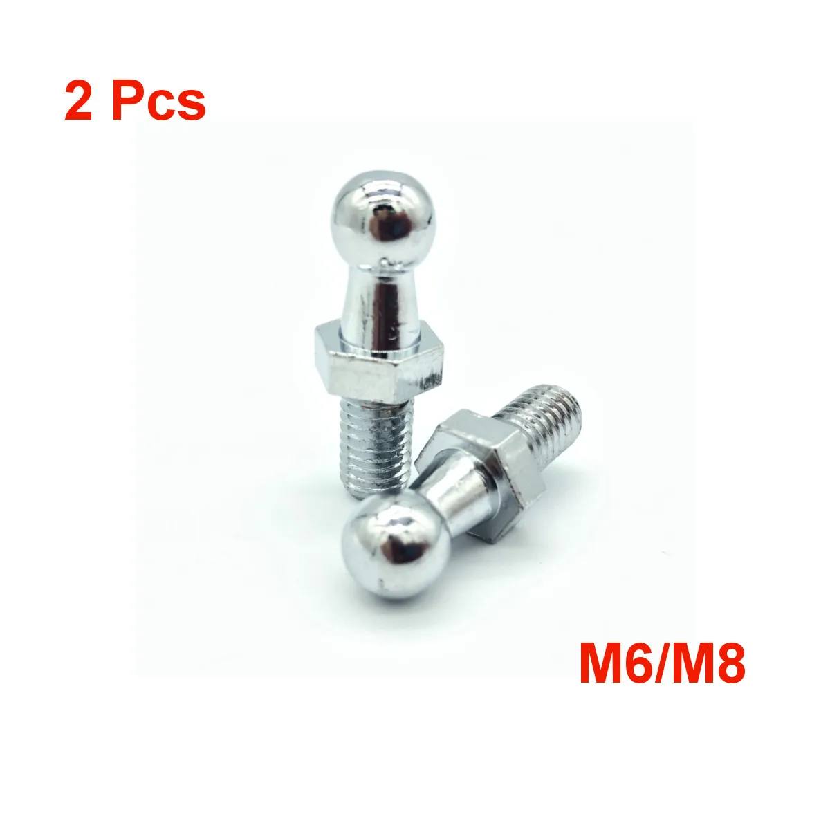 M6 M8 2Pcs Boot Bonnet Gas Strut End Fitting Connector Female Thread Ball Screw Bolt Pin Joint Valve for Spring Lift Supports