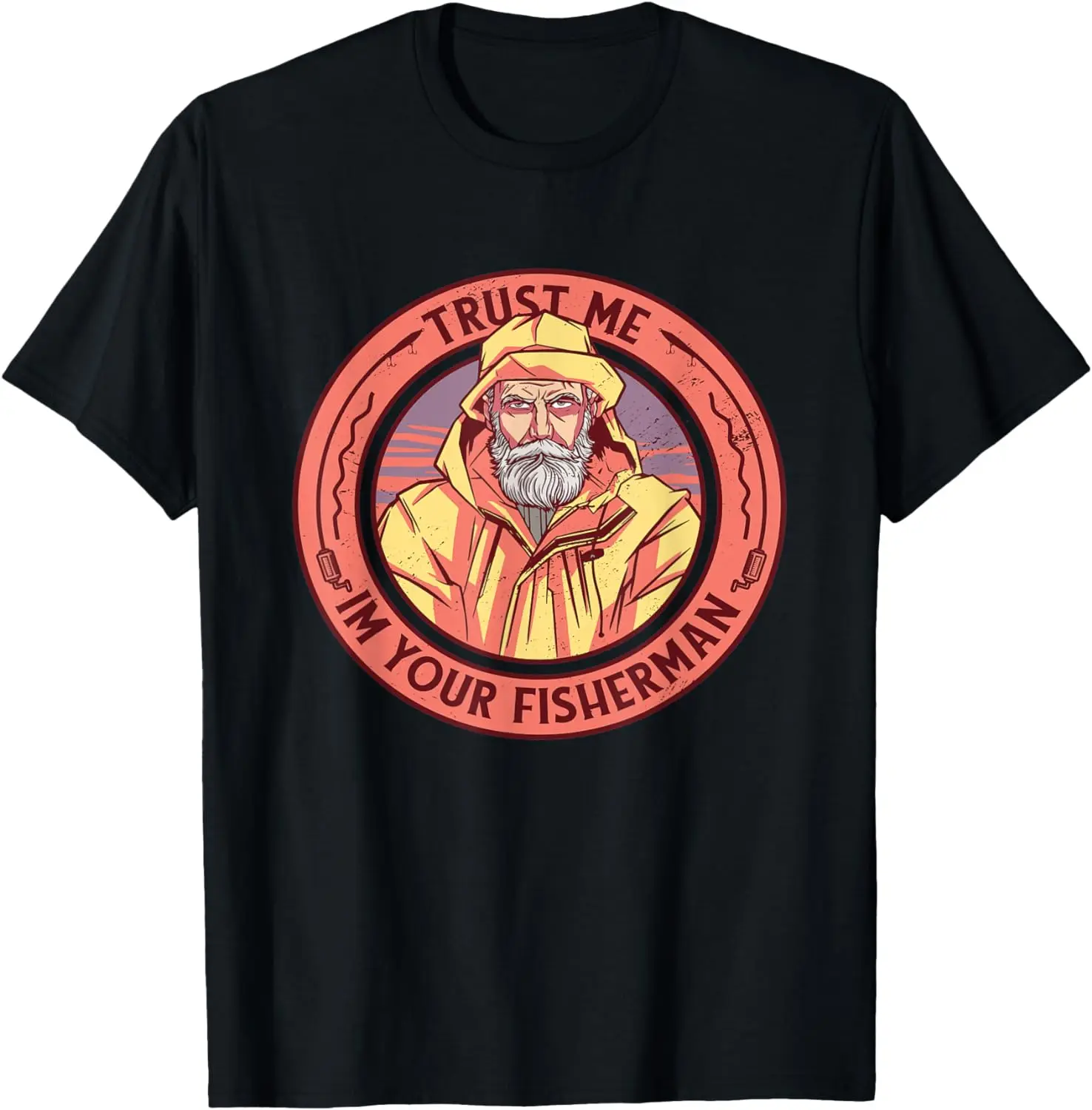 

Mens Fishermen Fishing Boat Captain Fish Farmer Hunter T-Shirt