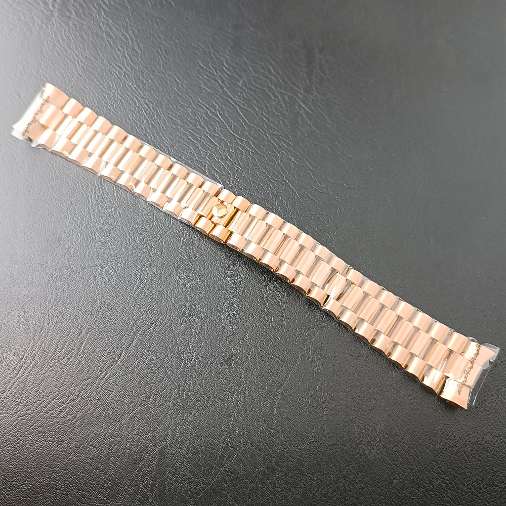 20mm Width Watch Band Full Solid Silver Gold Rose Gold bracelet Watch Accessories Watch Strap