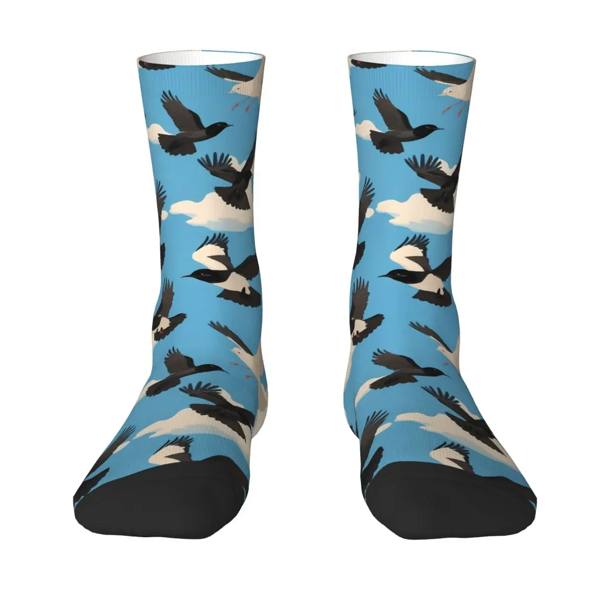 Flying Pigeon Socks Gothic Stockings Men Warm Soft Outdoor Socks Spring Printed Anti-Slip Socks