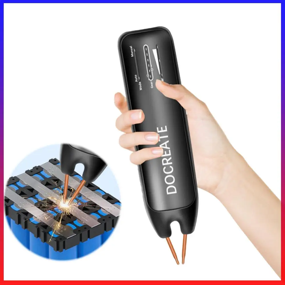 ハンドヘルドスポット溶接機-11-ギア調整可能な自動および手動モード-18650-バッテリーニッケルシート用スポット溶接ツール