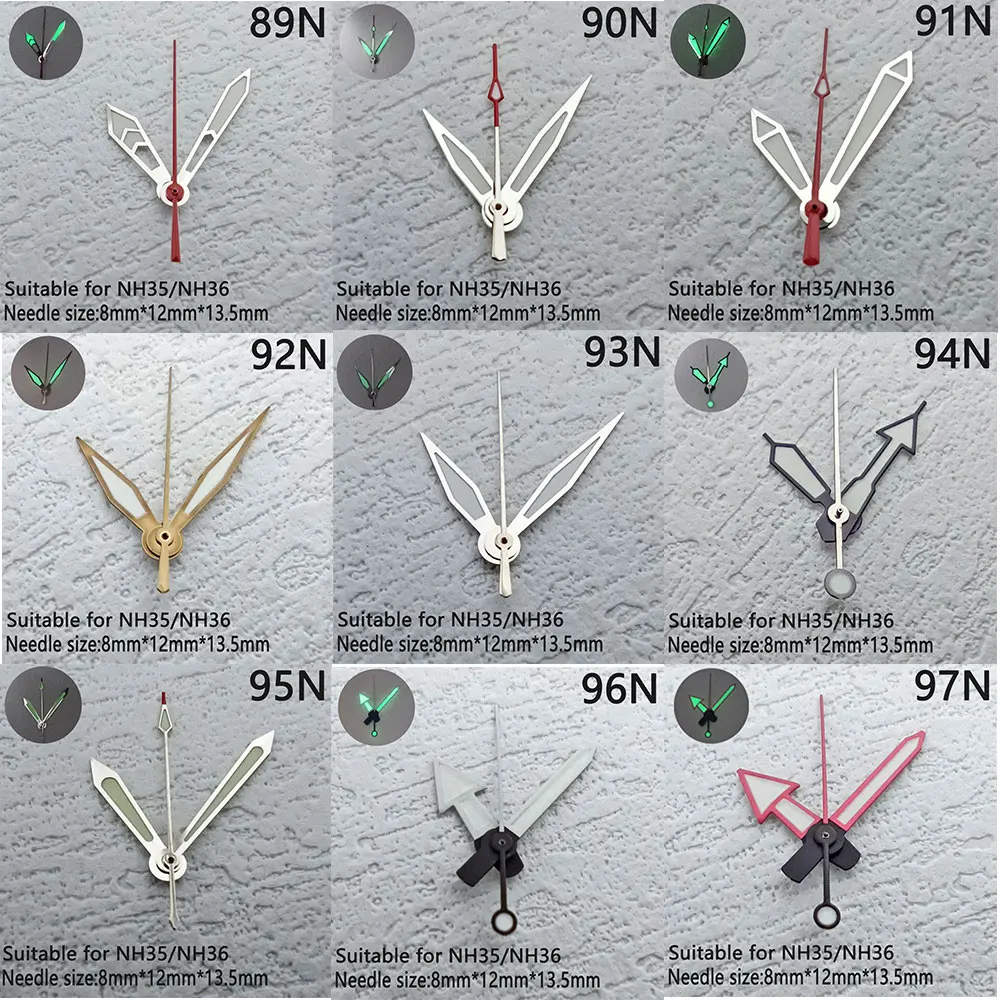 FIT nh34 nh35 nh36 8215 무브먼트 시계 케이스, 글로우 시계 포인터 시계 액세서리 시분침 초침