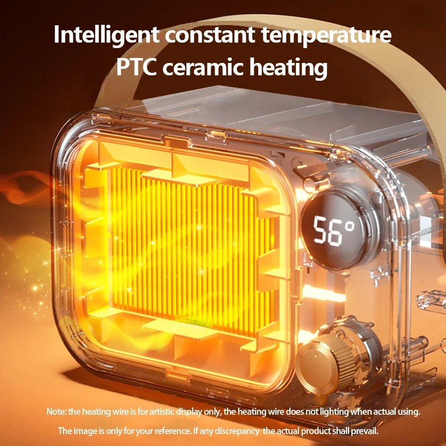 2024 New 1200W Portable Electric Heater Home Warmer Space Heater Portable With LED Display Screen PTC Ceramic Heating for Home