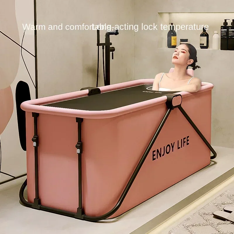 

Folding home installation-free adult sauna bath tub baby bath tub children thickened bath tub Folding bathtub