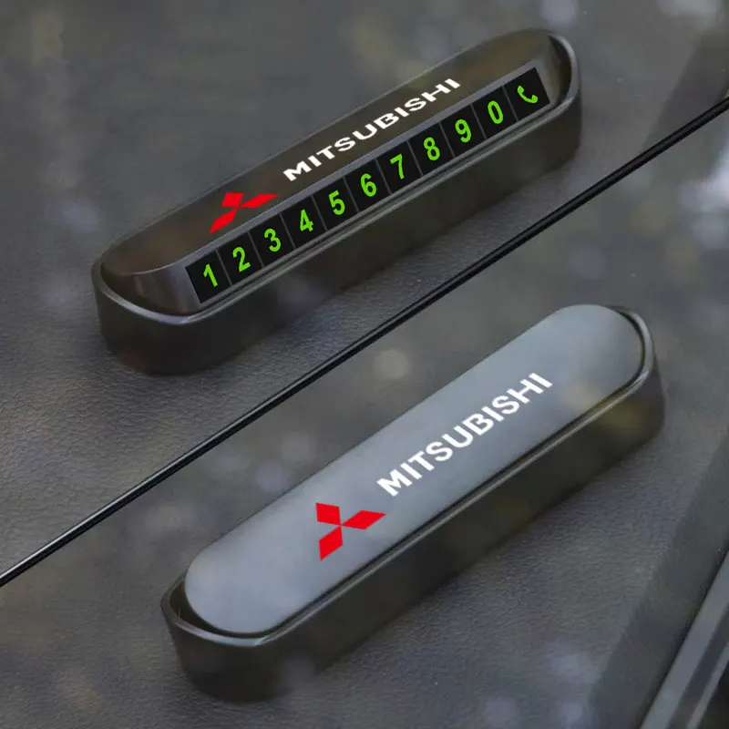 Auto Parcheggio Carta Parcheggio Numero di Telefono Targa Accessori Auto Per Mitsubishi ASX LANCER OUTLANDER PAJERO Ralliart Accessori