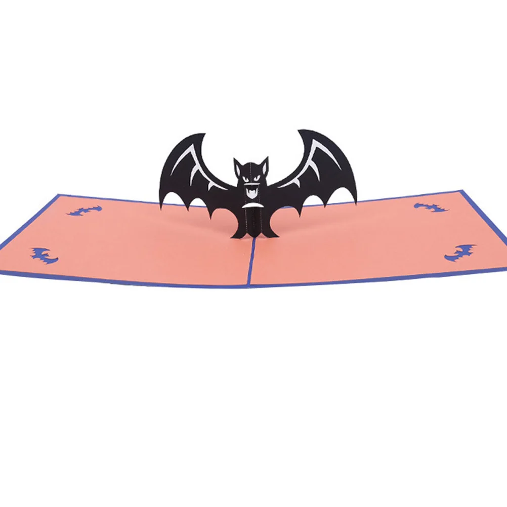 

Creative Paper Craft Bat 3D Halloween Greeting Card Supplies Holiday Festival Gift Halloween Cards