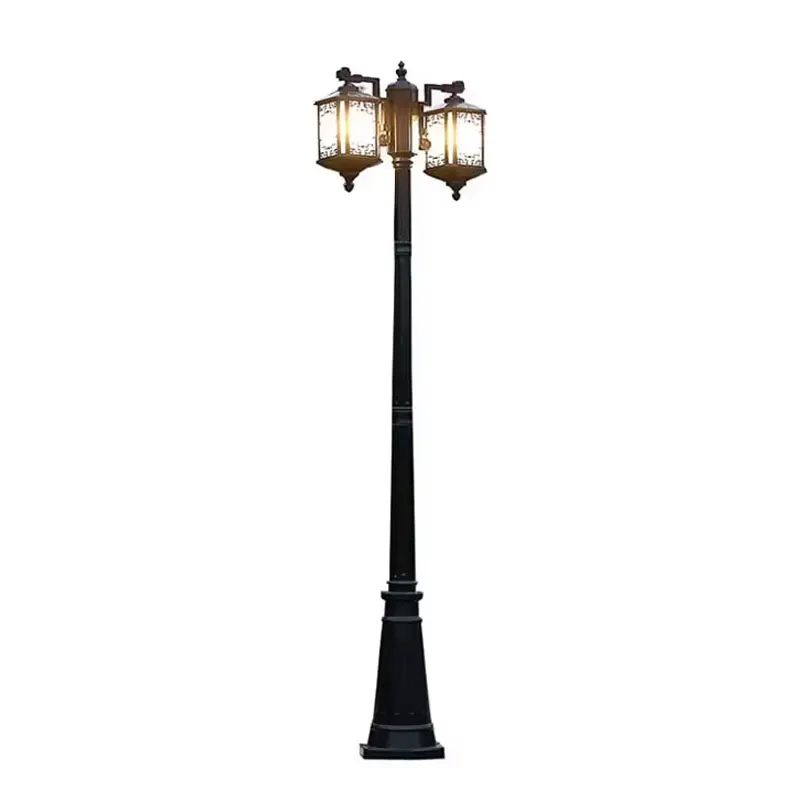 European Style Courtyard Street Light Ip65 Waterproof, Garden, Park, Road, Outdoor High Pole Aluminum Light ≈260CM