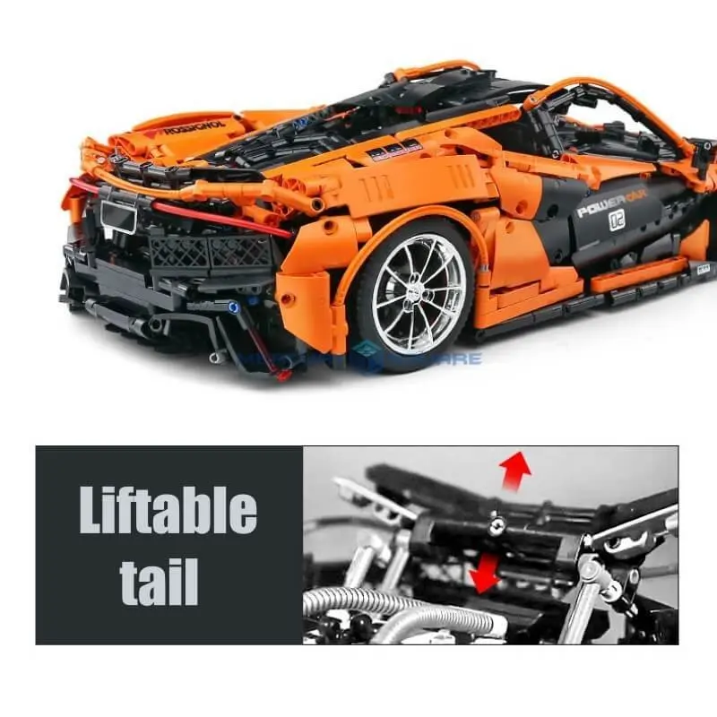 Orange P1 MOC Hypercar 13090 High Tech 1:8 Vehicle Model Building Blocks Bricks DIY Set Toys Holiday Brithday Gift for Boys Kids