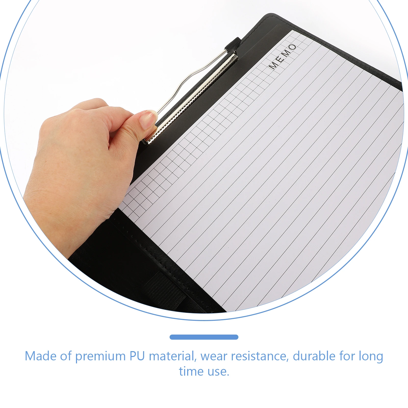 

PU A4 Folder Board Office Organization Conference File Storage Bag Multifunctional Small Size Study School Use Manager