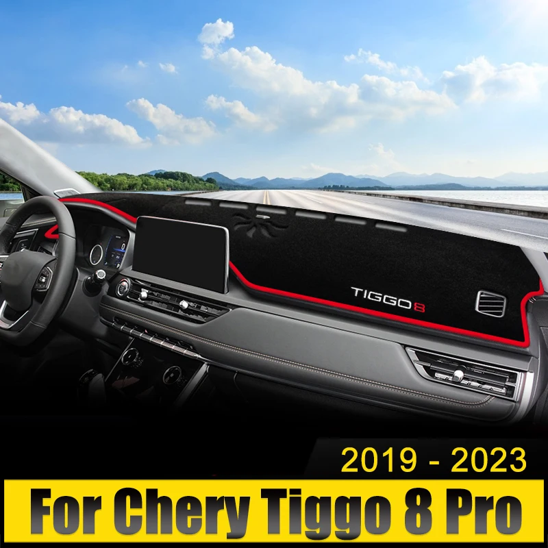 Car Accessories For Chery Tiggo 8 Pro 2019 2020 2021 2022 2023 Dashboard Cover Avoid Light Pad Anti-UV Carpets Non-Slip Mat