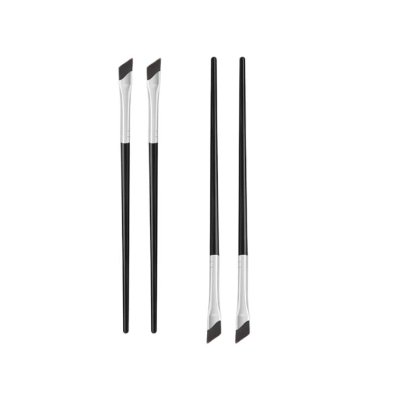 10 Pcs/Bages Good resilience fashinonable appearance meatal ferrule draw eyebrows eyeliner brush multi-purpose Outline brush