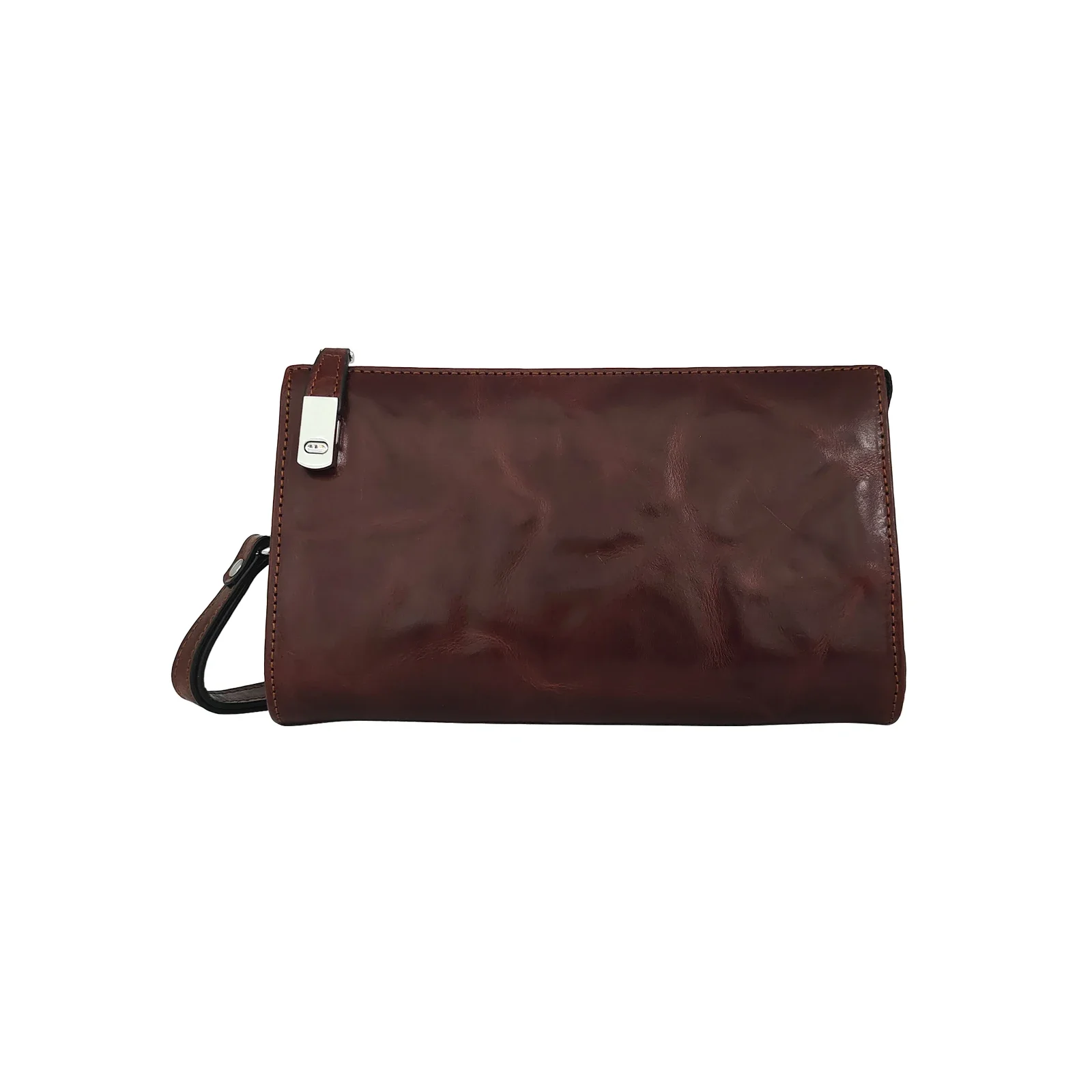 MIYA GARDEN New Men's Clutch Bag High Quality Oily Waxed Leather Vintage Clutch Bag Fashion Business Men's Bags