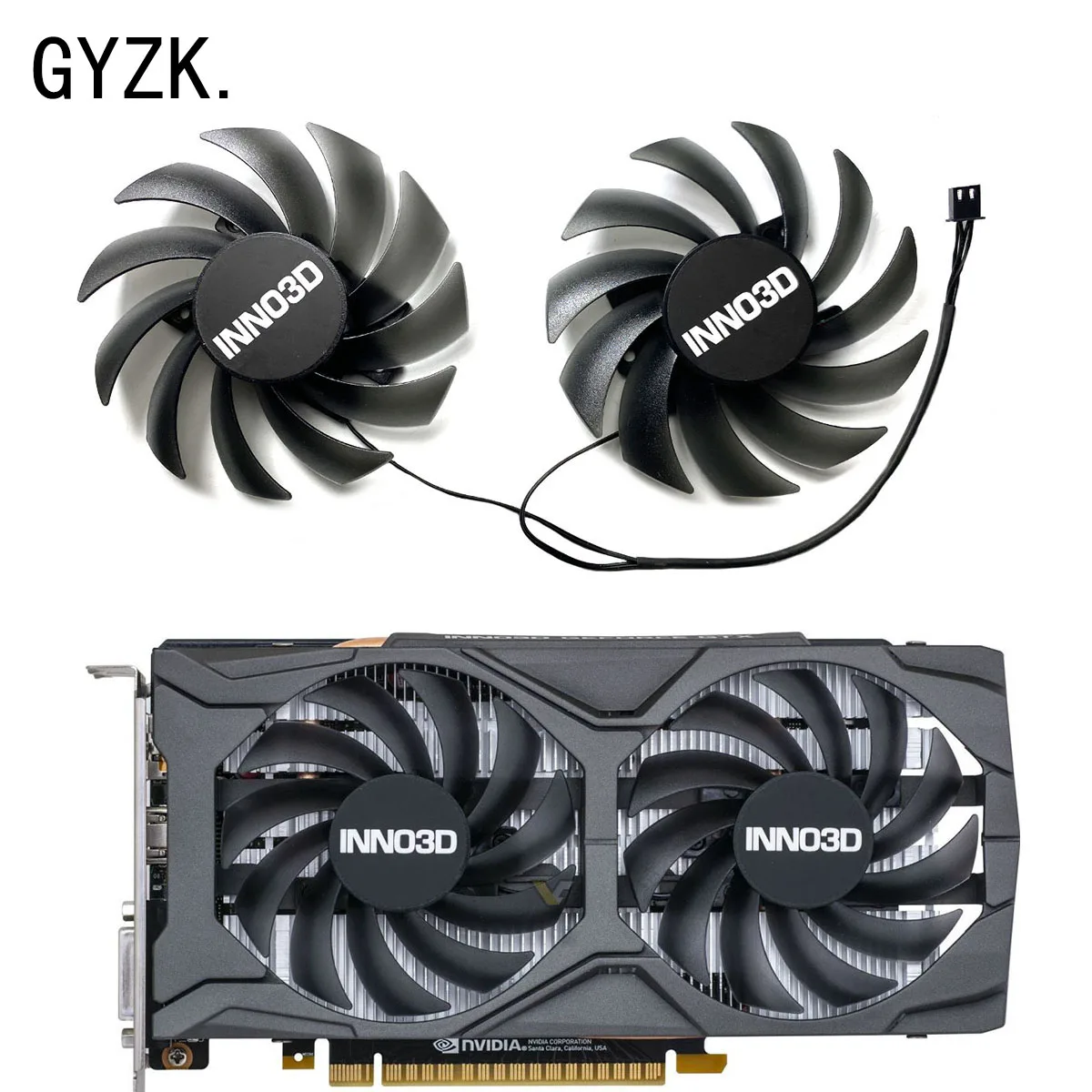 New For INNO3D GeForce GTX1650 SUPER Twin X2 OC Graphics Card Replacement Fan