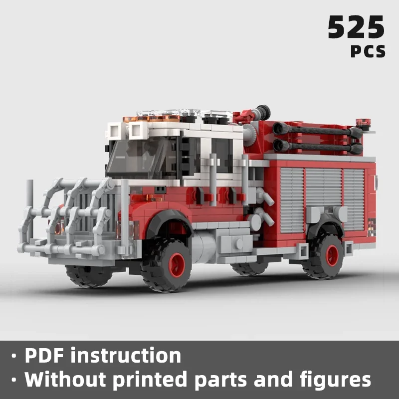 

Универсальная щетка для вездехода 4x4, кирпичи для пожарной машины, американские блоки для пожарной службы, кисть для грузовика, мини-насос, уникальное здание moc