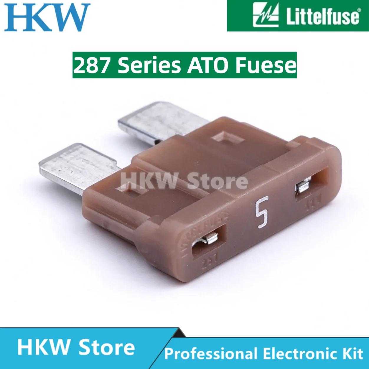 10-100PCS Littelfuse 287 Series 0287005.PXCN 5A Medium Blade Fuse 32Vdc 32V ATC Fuse ATOF New and Original