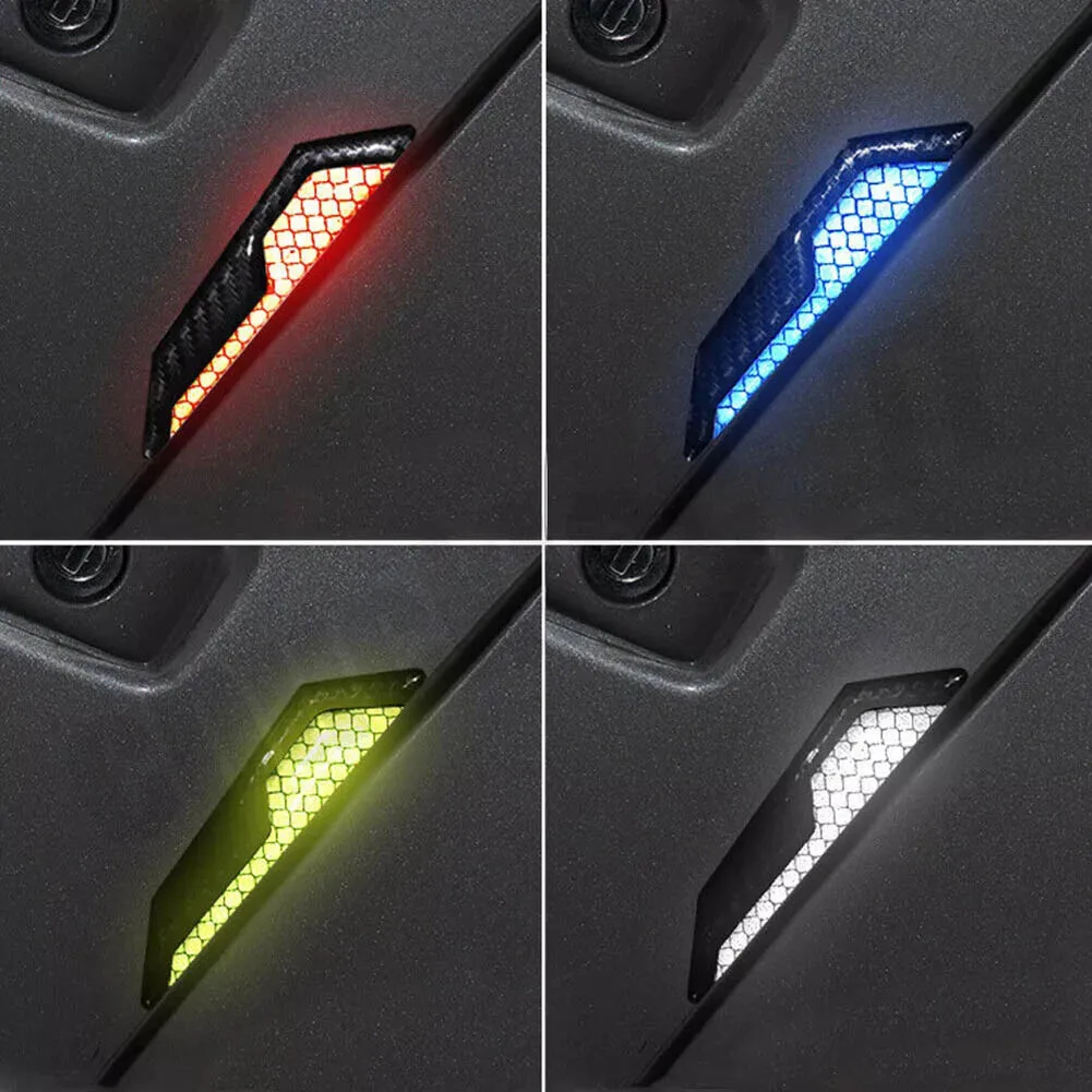 Car Door Reflective Anti-collision Strips/4 Of Them Car Side Door Edge Scratch Protector Strip Reflective Sticker Accessories