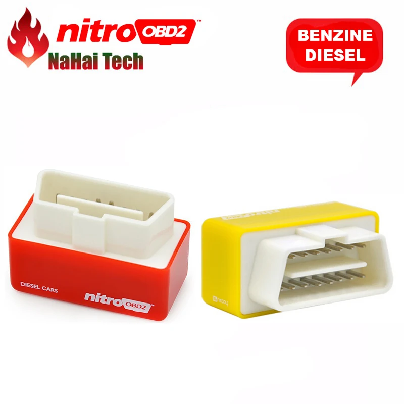 Raise Hidden Power Nitro OBD2 Ben Zine(Gasoline)/Diesel Car ECU Chip Tuning Box Plug And Drive More Power Torque NitroOBD2