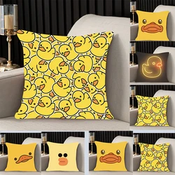 Pillow case Little Yellow Duck Double-sided Printed Sofa Cushion Cover Headrest Backrest Chair Cushion Cover 40x40 Custom Gift