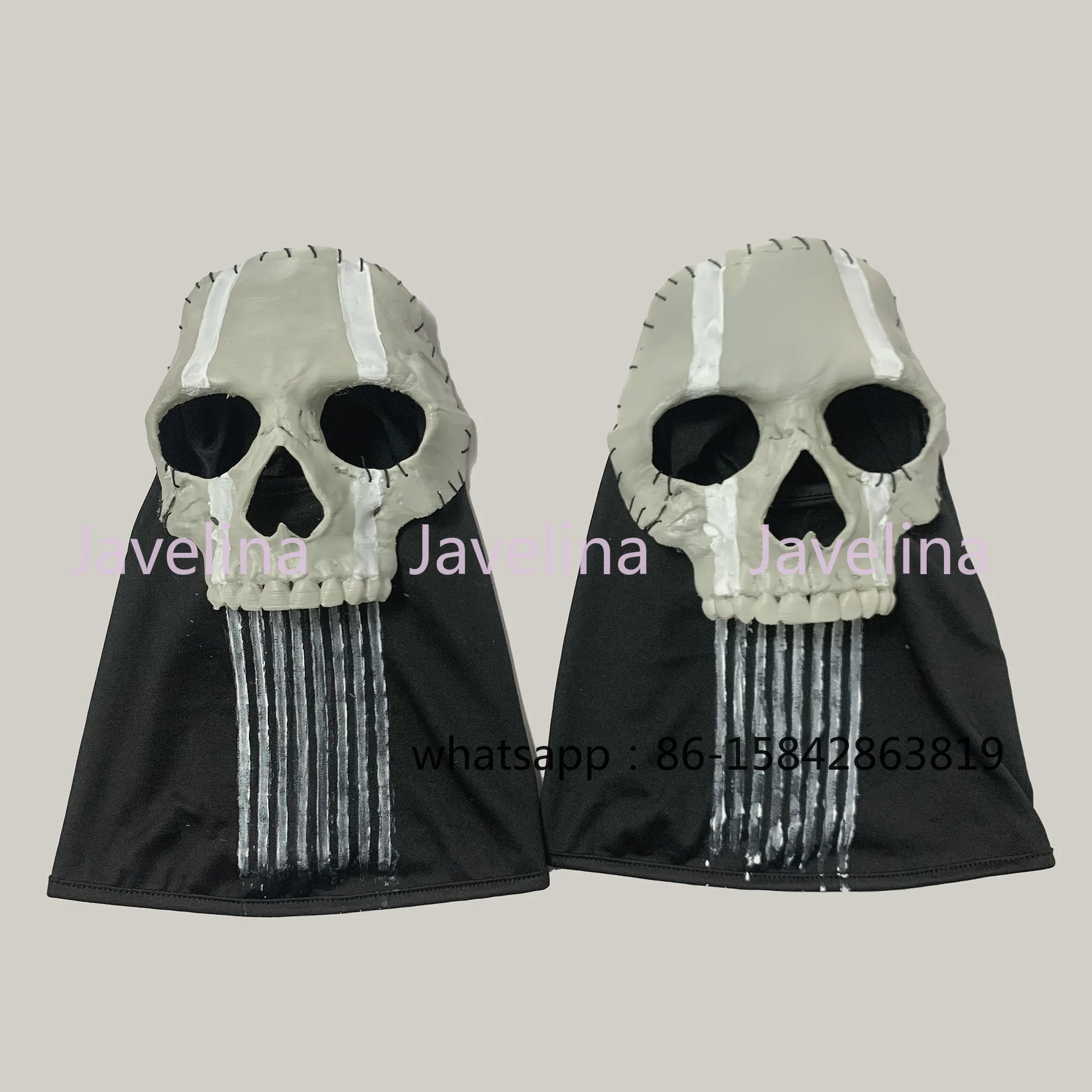 3D Printed Ghost Mask, Halloween Call of Duty Skull Tactical Helmet, Cosplay Props