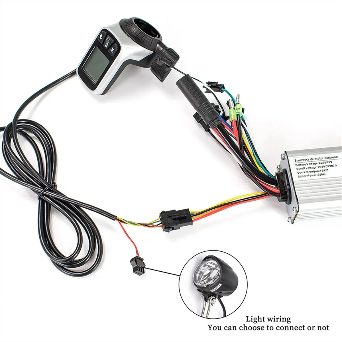 

(X07A) Контроллер для электровелосипеда и электросамоката 124DX 24В/36В/48В 350Вт, бесщеточный контроллер с ЖК-дисплеем