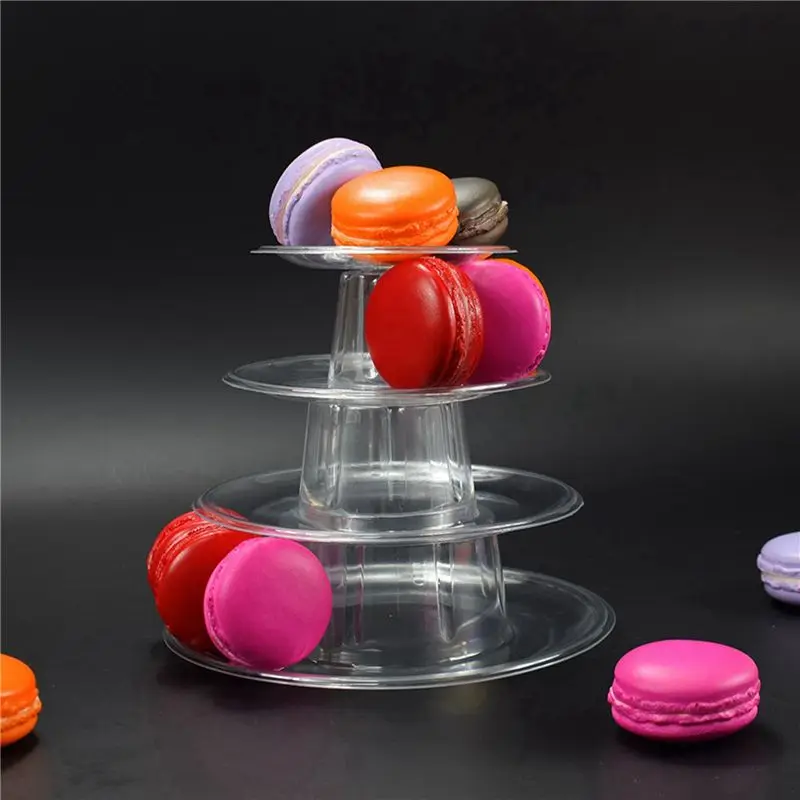 CYCLI-3X Macarons Display Tower 4-Layer Cupcake Stand Food Display Stand Cake Stand Wedding Decoration Birthday Party Favor