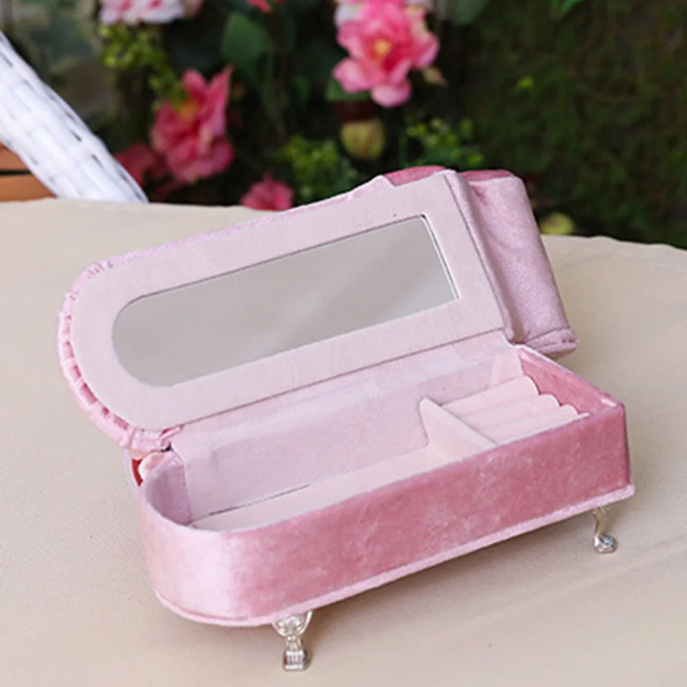 

Cute Sofa Jewelry Box Storage Organizer Case for Rings Earrings Hairpins Portable Small Jewellery Case Gift Decoration Flannel