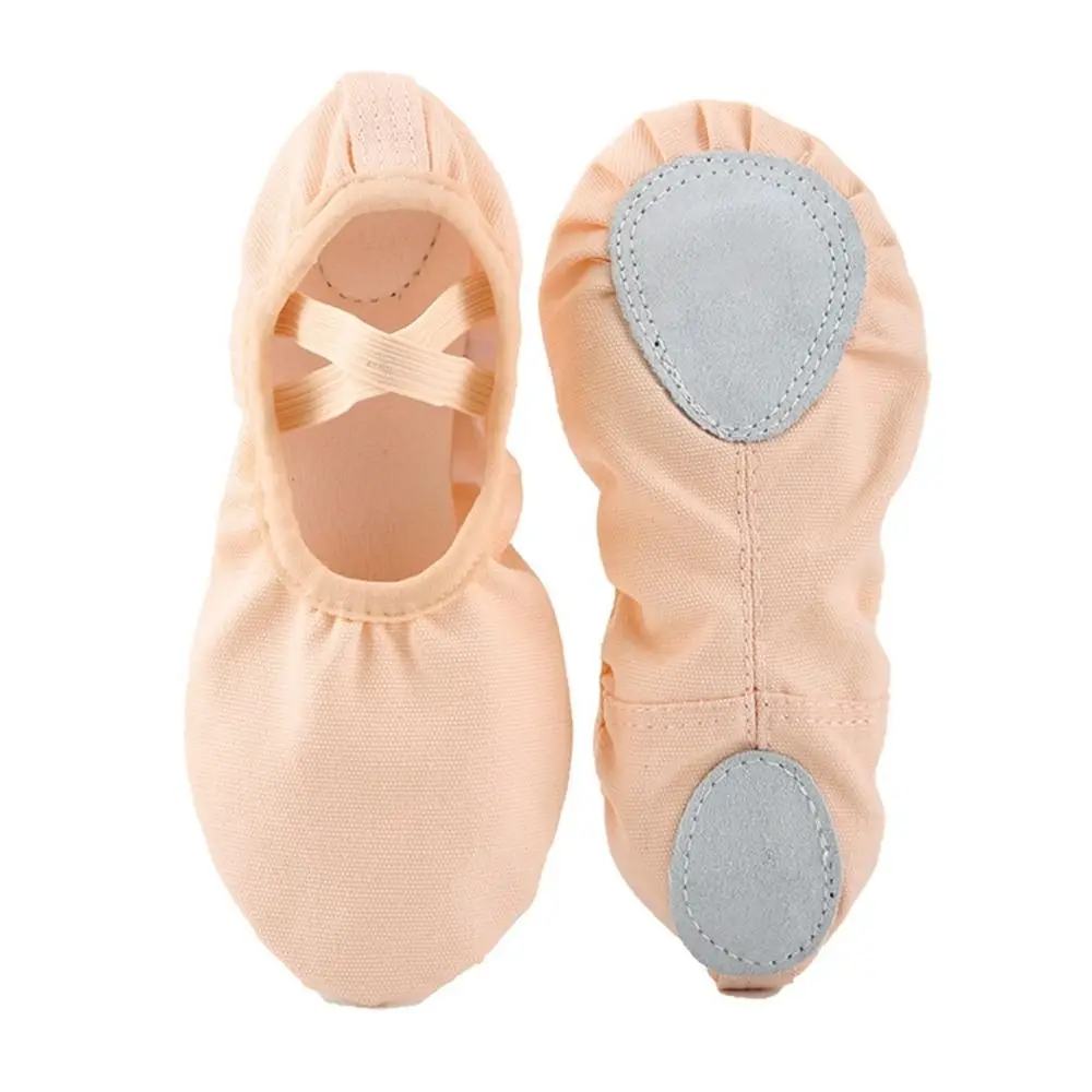 Semplice allenamento fitness balletto danza pelle bambini tela suola morbida ragazze scarpe da balletto scarpe da ragazza scarpe basse scarpe da ballo