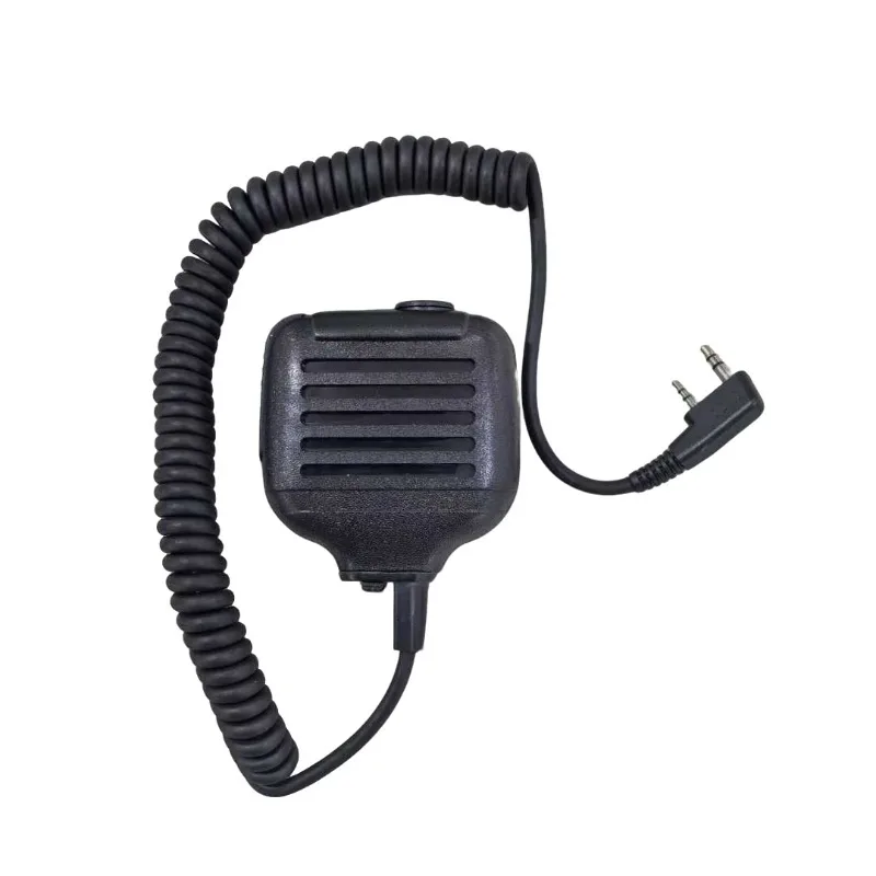 Baofeng K-plug Rainproof 2-Pin Shoulder Remote Speaker Mic, Microphone PTT for Kenwood Wouxun Puxing Two Way Radio