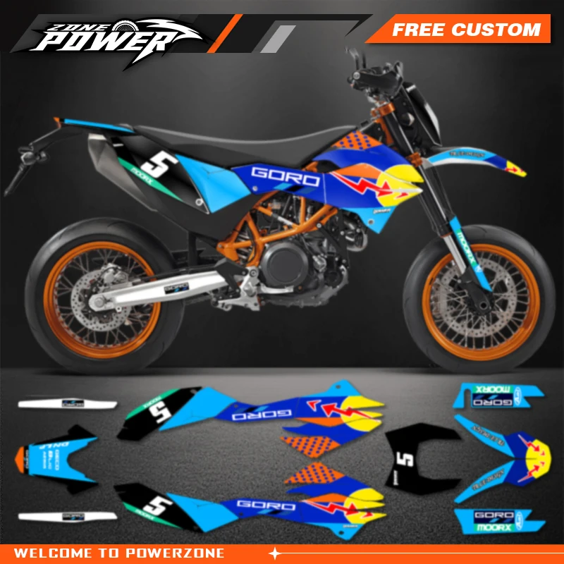 

Powerzone Graphics Motorcycle Decal Sticker Deco Kits For KTM 2012 2013 2014 2015 2016 2017 2018 690SMC-R customized 002