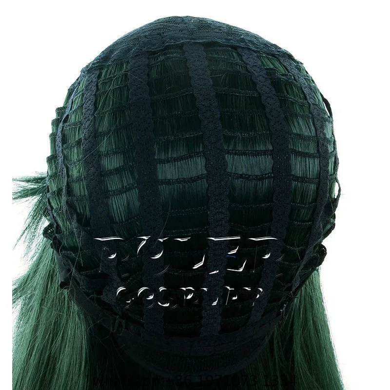 80cm My Hero Academia Baku no Hero Asui Tsuyu Wig Dark Green Long Straight Cosplay Wigs + Wig Cap
