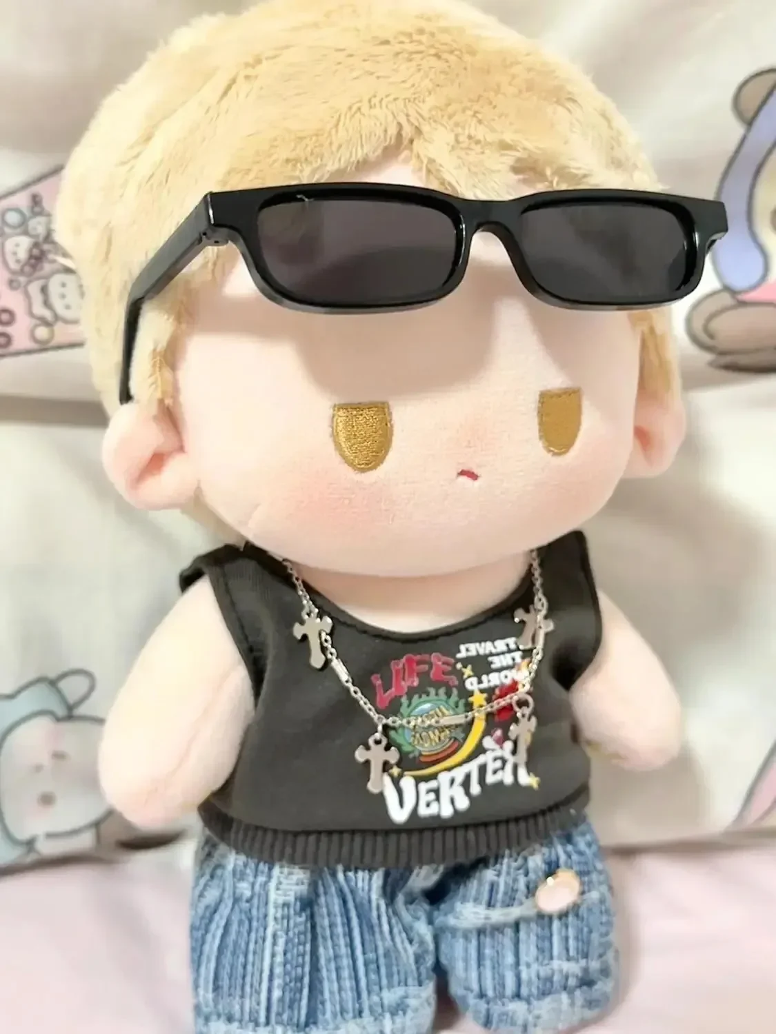 Anime Kei Tsukishima Handsome Boy Plush Doll Cotton Body Cartoon Dress Up Stuffed Plushie Toys Figures Cosplay Xmas Gift 20cm