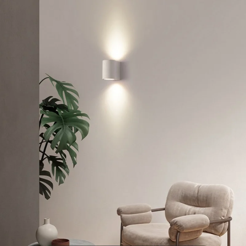 Modern creative minimalist micro cement wall lamp staircase background wall corridor wall lamp