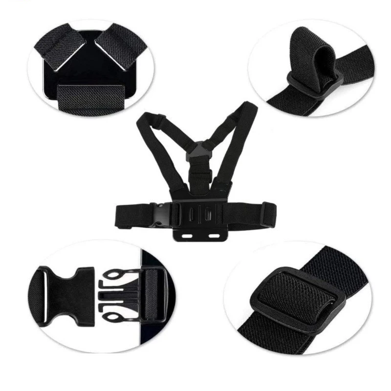 Chest Strap Mount Belt for GoPro 13 12 11 10 9 8 Insta360 X4 X3 DJI OSMO Action 4 3 Camera Harness for Go Pro SJCAM Accessories