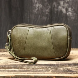 New Fashion Retro Women's Bag Leather Dinner Clutch Cowhide Wallet Large Capacity Coin Purse