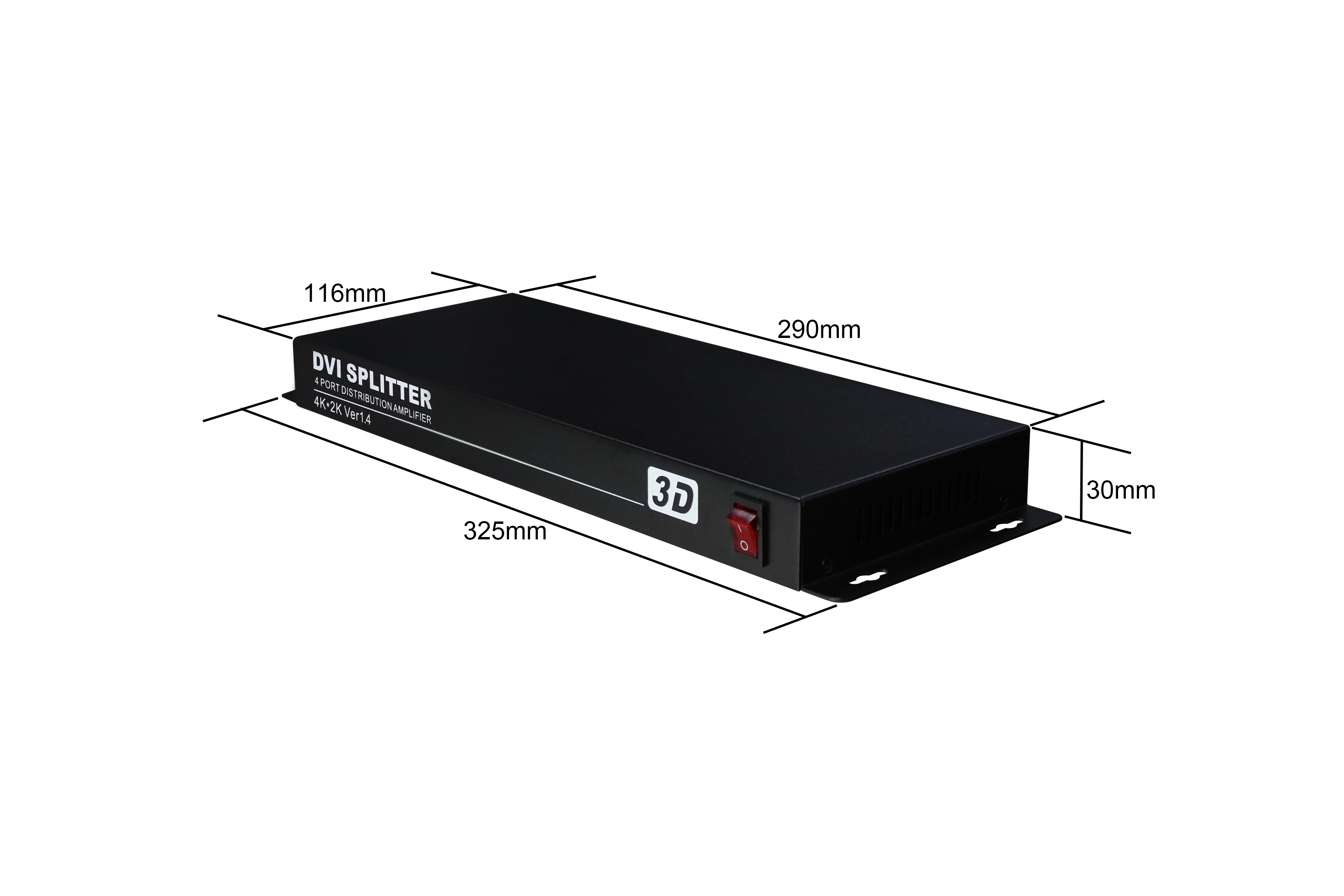 AMS-D1S4 DVI Splitter 1X4 Switcher 1 DVI อินพุตและ4 DVI เอาท์พุตสี่สำหรับจอแสดงผลคอมพิวเตอร์