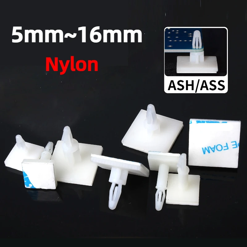 Nylon Plastic Standoff Spacer Bolt Stick with Adhesive Glue Insert Lock Clip on in Fixed Support PCB Circuit Board 3mm Hole