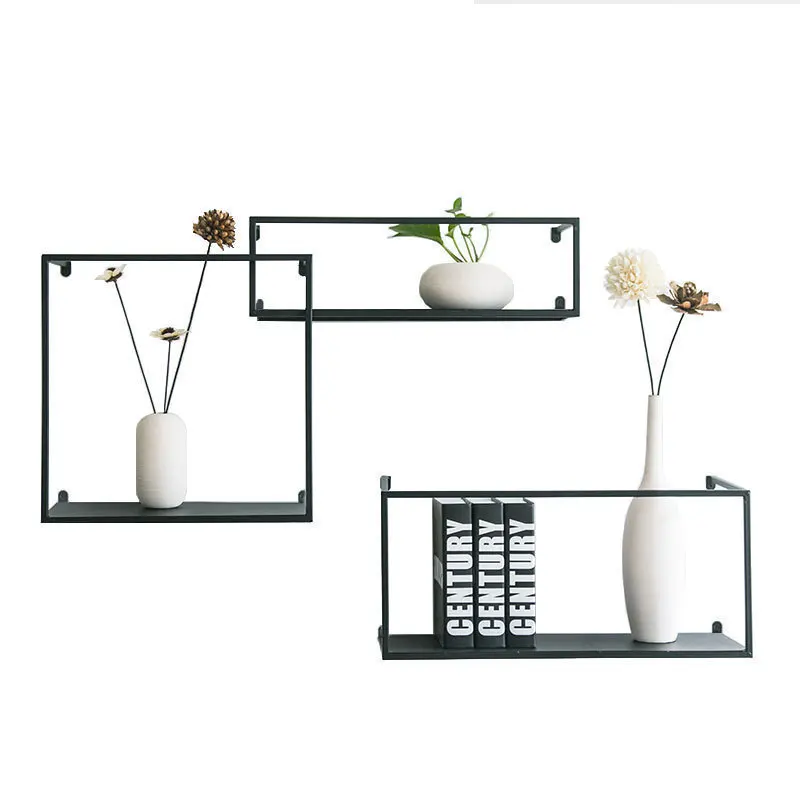 

Modern simple wall shelf clothing store milk tea shop storage small bookshelf