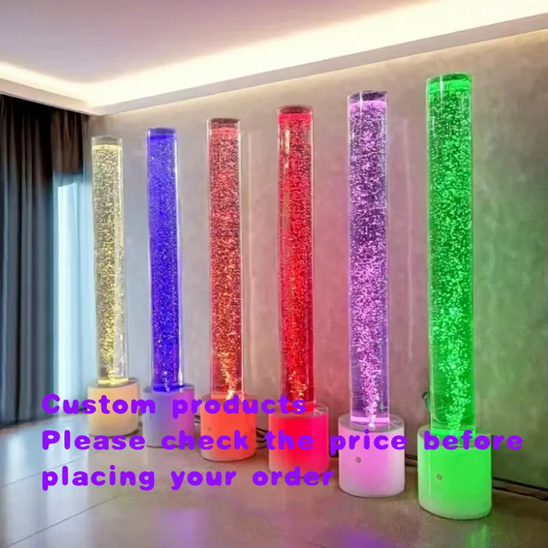 custom.Contemporary Acrylic Home Office Decor Rectangle-Shaped Incense LED Light Column Self-Adhesive Wall Floor Use