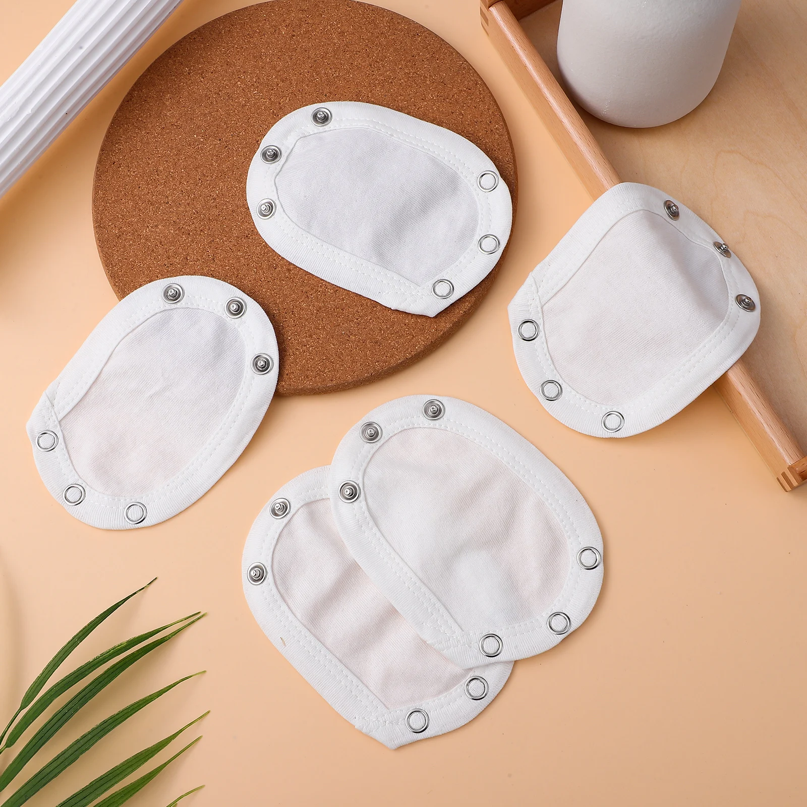 

5 Pcs Bodysuit Bodysuit Extension Add-On Extender Cotton Panel Adjuster Romper Jumpsuits Snap Closure Size Modifier